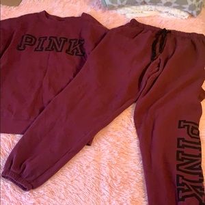 Pink hoodie and sweats